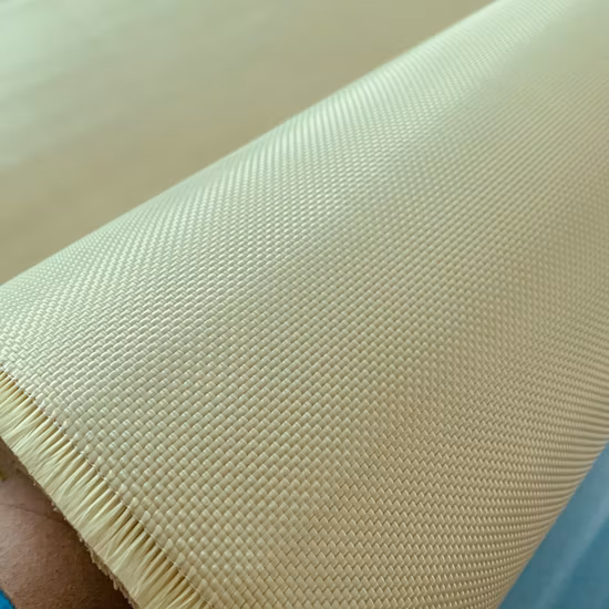 China Factory Plain Twill 1000d 100GSM High Strength Weave Fabric Roll Aramid Kevlar Fabric